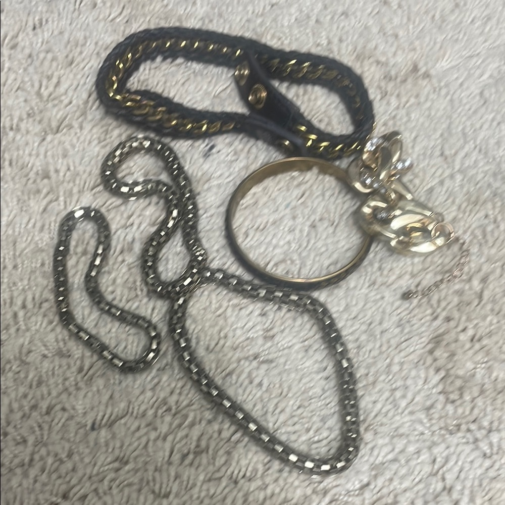 3/$15 Brown and Gold Chain Bracelet Set